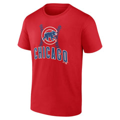 Chicago Cubs Personalized Name & Number Fastball T-Shirt Red