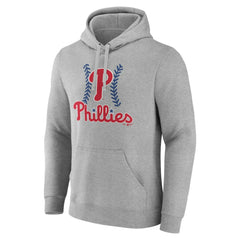 Philadelphia Phillies Personalized Name & Number Fastball Pullover Hoodie Gray