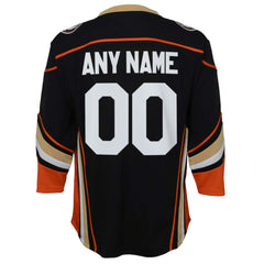 Anaheim Ducks Youth Home Replica Custom Jersey Black