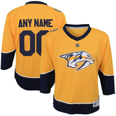 Nashville Predators Youth Home Replica Custom Jersey Gold