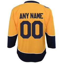 Nashville Predators Youth Home Replica Custom Jersey Gold