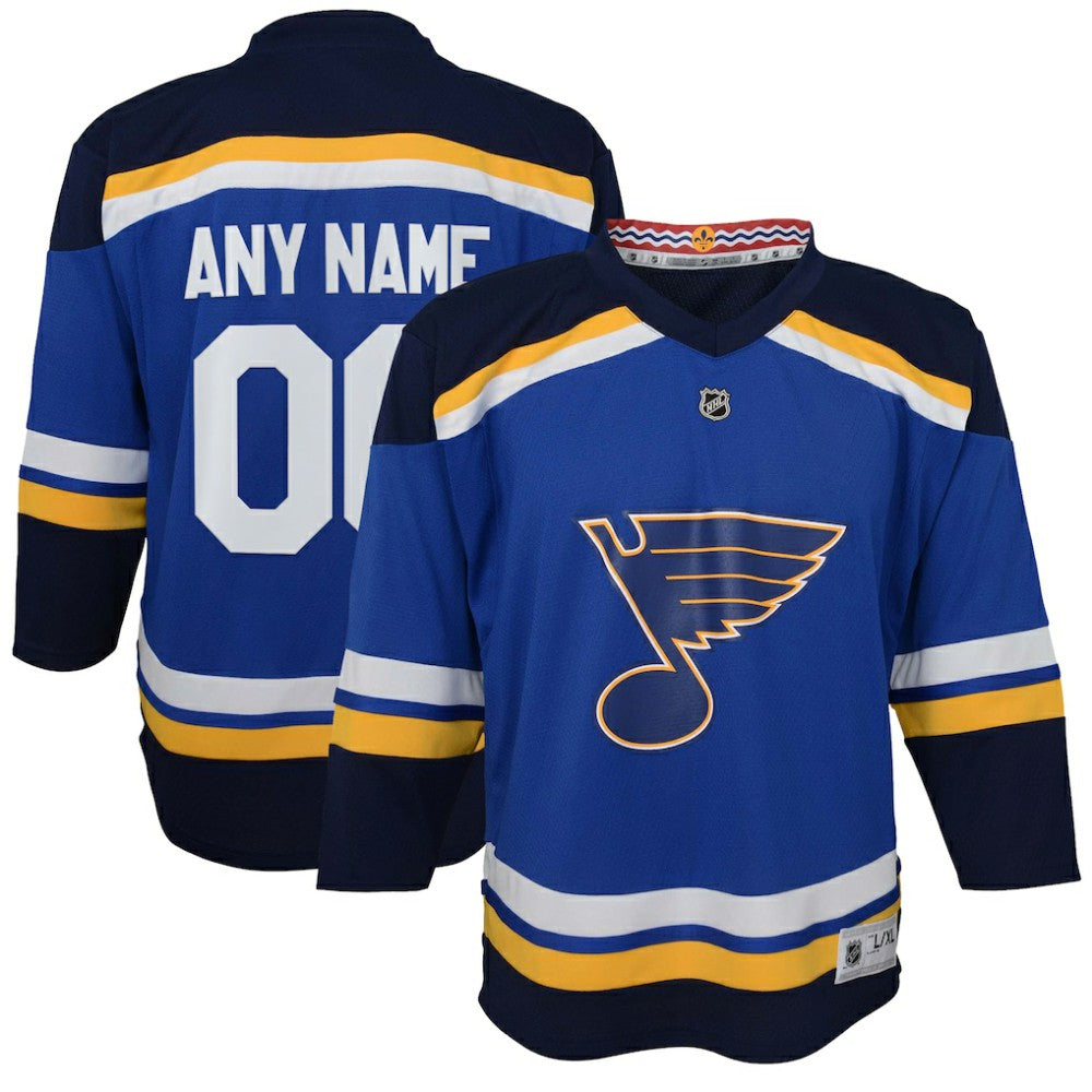 St. Louis Blues Youth Home Replica Custom Jersey Blue