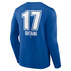 Shohei Ohtani Los Angeles Dodgers Fastball Player Name & Number Long Sleeve T-Shirt Royal