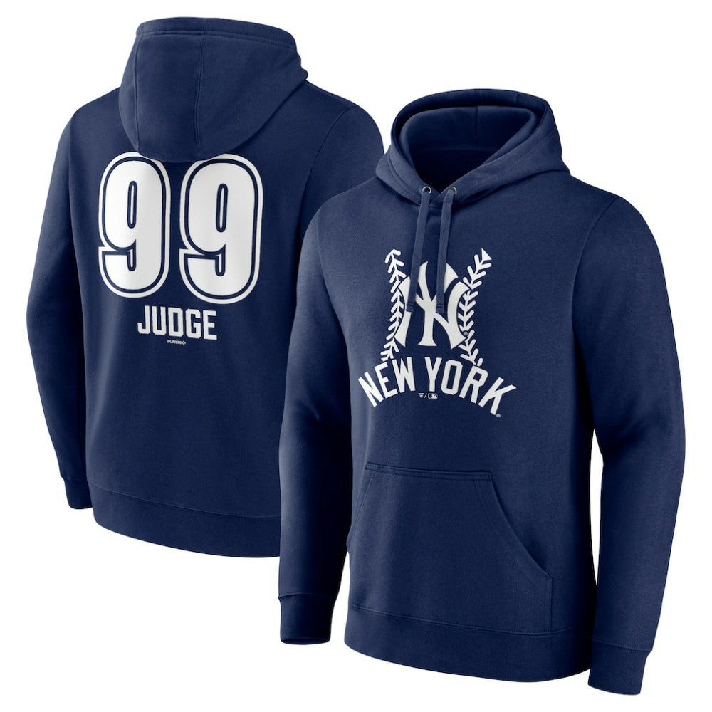 Aaron Judge New York Yankees Fastball Player Name & Number Pullover Hoodie Navy