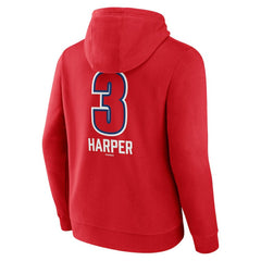 Bryce Harper Philadelphia Phillies Fastball Player Name & Number Pullover Hoodie Red
