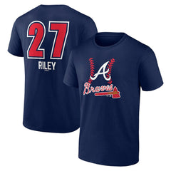 Austin Riley Atlanta Braves Fastball Player Name & Number T-Shirt Navy