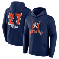 Jose Altuve Houston Astros Fastball Player Name & Number Pullover Hoodie Navy