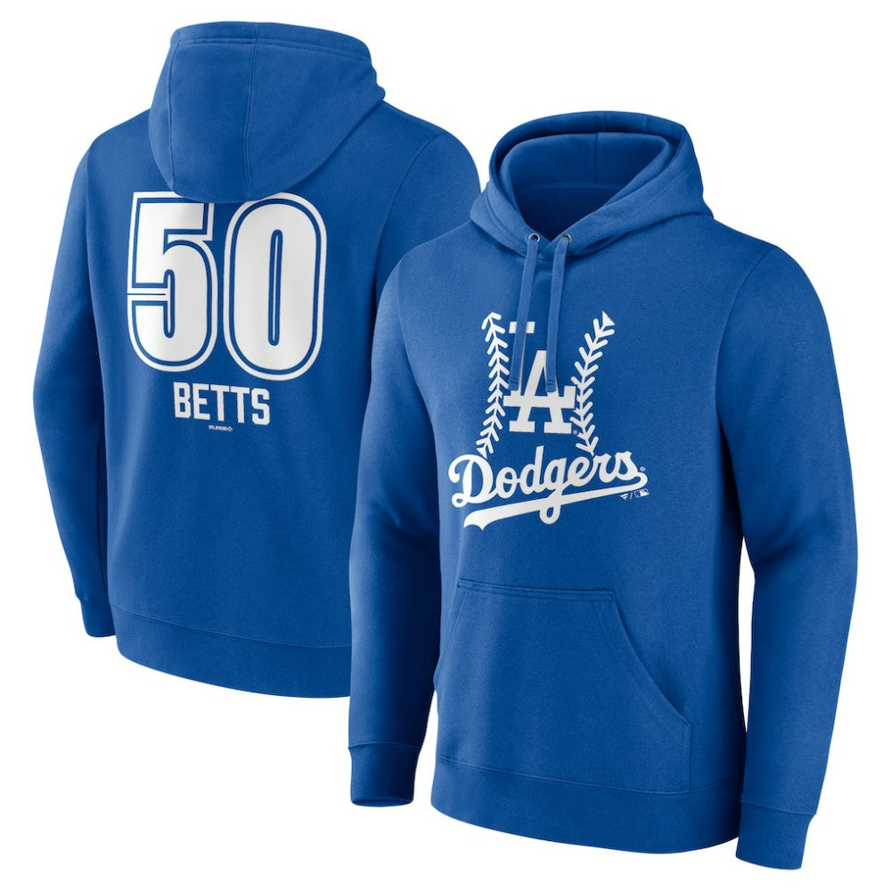 Mookie Betts Los Angeles Dodgers Fastball Player Name & Number Pullover Hoodie Royal