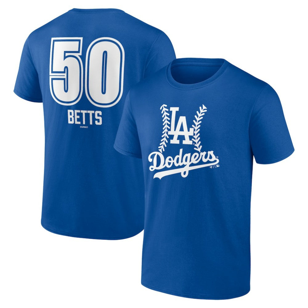 Mookie Betts Los Angeles Dodgers Fastball Player Name & Number T-Shirt Royal
