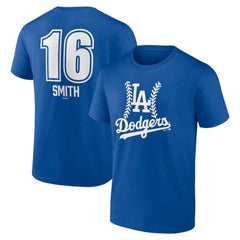 Will Smith Los Angeles Dodgers Fastball Player Name & Number T-Shirt Royal