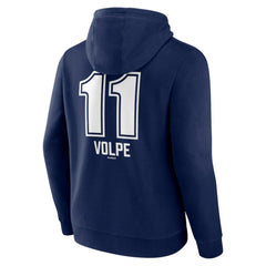 Anthony Volpe New York Yankees Fastball Player Name & Number Pullover Hoodie Navy