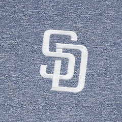 San Diego Padres Antigua Hunk Quarter-Zip Top Heather Navy