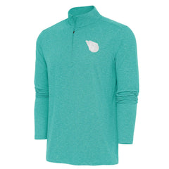 Cleveland Guardians Antigua Hunk Quarter-Zip Top Heather Aqua