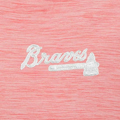Atlanta Braves Antigua Bright Quarter-Zip Pullover Top Coral