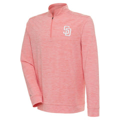 San Diego Padres Antigua Bright Quarter-Zip Pullover Top Coral