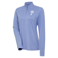 Philadelphia Phillies Antigua Women's Mentor Quarter-Zip Pullover Top Lavender