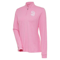 San Diego Padres Antigua Women's Mentor Quarter-Zip Pullover Top Pink