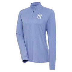 New York Yankees Antigua Women's Mentor Quarter-Zip Pullover Top Lavender