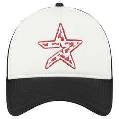 Houston Astros Checkered Flag A-Frame Trucker 9FORTY Adjustable Hat White/Black | New Era