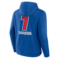 Dansby Swanson Chicago Cubs Fastball Player Name & Number Pullover Hoodie Royal