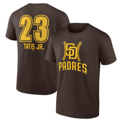 Fernando Tatis Jr. San Diego Padres Fastball Player Name & Number T-Shirt Brown