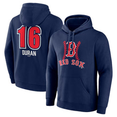 Jarren Duran Boston Red Sox Fastball Player Name & Number Pullover Hoodie Navy