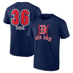 Triston Casas Boston Red Sox Fastball Player Name & Number T-Shirt Navy