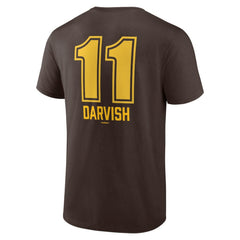 Yu Darvish San Diego Padres Fastball Player Name & Number T-Shirt Brown
