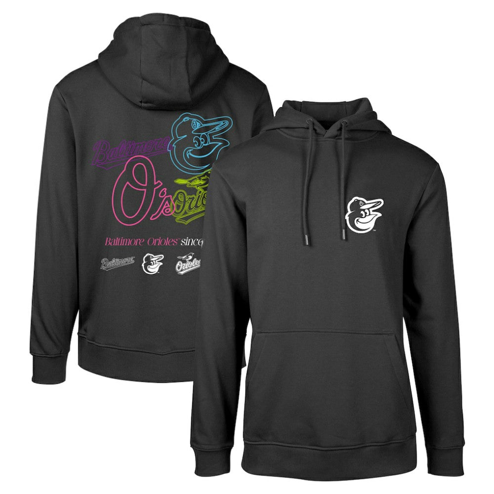 Baltimore Orioles Levelwear Podium Vintage Pullover Hoodie Black