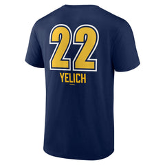 Christian Yelich Milwaukee Brewers Name & Number Fastball T-Shirt Navy