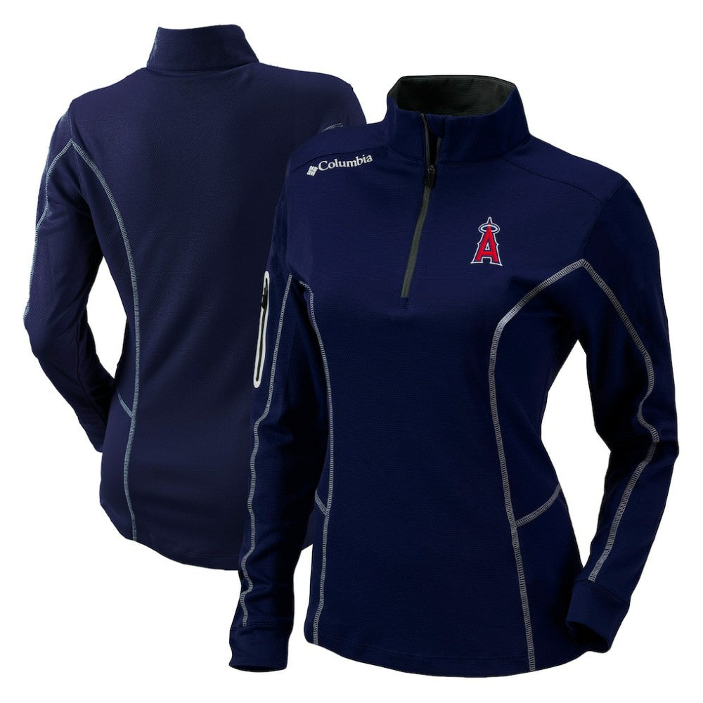 Los Angeles Angels Women's Omni-Wick Shotgun Quarter-Zip Pullover Top Navy | Columbia