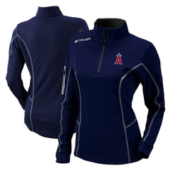 Los Angeles Angels Women's Omni-Wick Shotgun Quarter-Zip Pullover Top Navy | Columbia