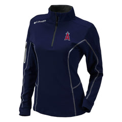 Los Angeles Angels Women's Omni-Wick Shotgun Quarter-Zip Pullover Top Navy | Columbia