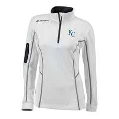 Kansas City Royals Women's Omni-Wick Shotgun Quarter-Zip Pullover Top White | Columbia