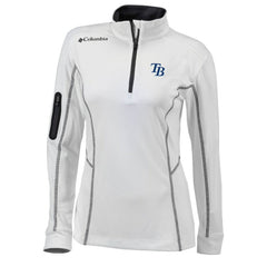 Tampa Bay Rays Women's Omni-Wick Shotgun Quarter-Zip Pullover Top White | Columbia