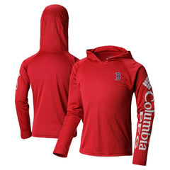 Boston Red Sox Youth Terminal Tackle Long Sleeve Hoodie T-Shirt Red | Columbia