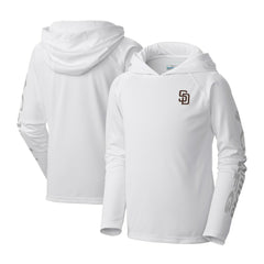 San Diego Padres Youth Terminal Tackle Long Sleeve Hoodie T-Shirt White | Columbia