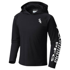 Chicago White Sox Youth Terminal Tackle Long Sleeve Hoodie T-Shirt Black | Columbia