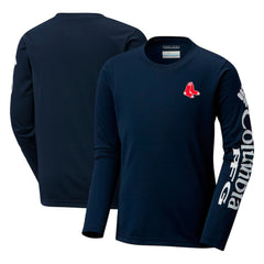 Boston Red Sox Youth Terminal Tackle Long Sleeve T-Shirt Navy | Columbia