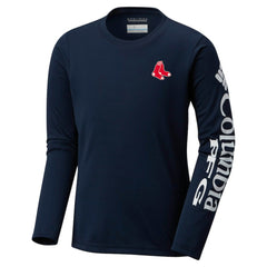 Boston Red Sox Youth Terminal Tackle Long Sleeve T-Shirt Navy | Columbia