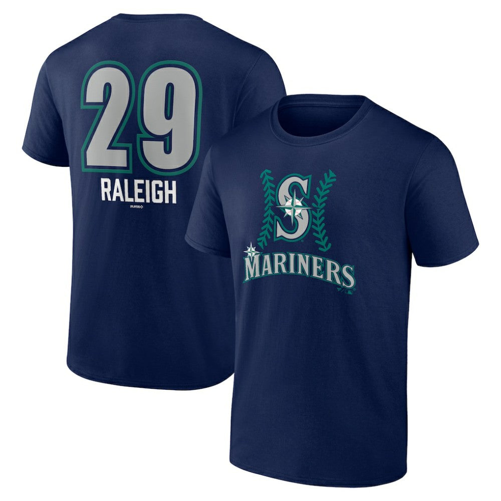 Cal Raleigh Seattle Mariners Name & Number Fastball T-Shirt Navy