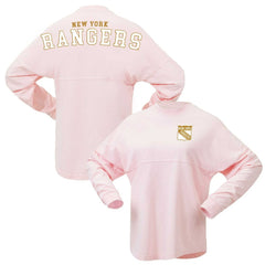New York Rangers Fanatics Women's Spirit Jersey Long Sleeve T-Shirt Pink