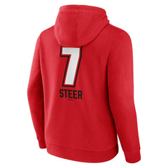 Spencer Steer Cincinnati Reds Name & Number Fastball Pullover Hoodie Red