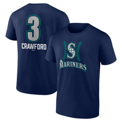 J.P. Crawford Seattle Mariners Name & Number Fastball T-Shirt Navy