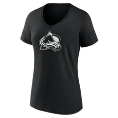 Colorado Avalanche Women's Personalized Name & Number Monochrome V-Neck T-Shirt Black
