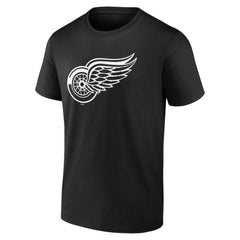Detroit Red Wings Personalized Name & Number Monochrome T-Shirt Black