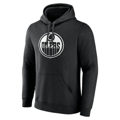 Edmonton Oilers Personalized Name & Number Monochrome Pullover Hoodie Black
