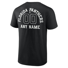 Florida Panthers Personalized Name & Number Monochrome T-Shirt Black