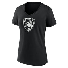 Florida Panthers Women's Personalized Name & Number Monochrome V-Neck T-Shirt Black