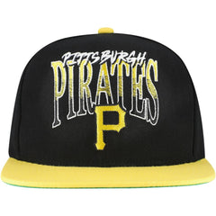 Pittsburgh Pirates Rise Up Snapback Hat Black | Mitchell & Ness